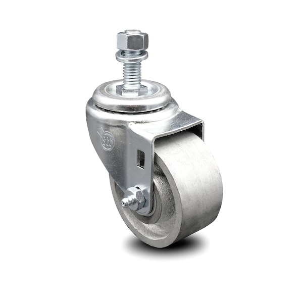 3 Inch Semi Steel Wheel Swivel 1/2 Inch Threaded Stem Caster